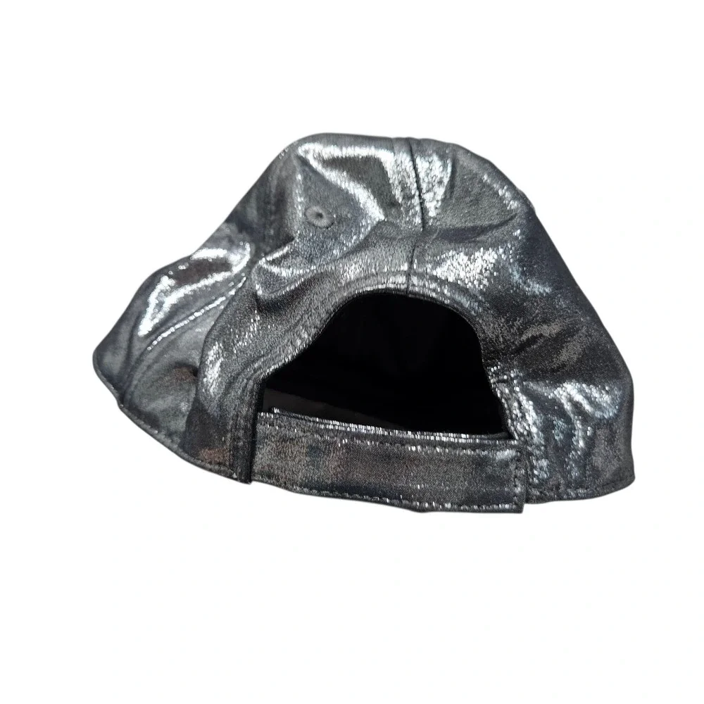 Disney‎ Parks Metallic Silver Baseball Cap Mickey Mouse Logo Adult